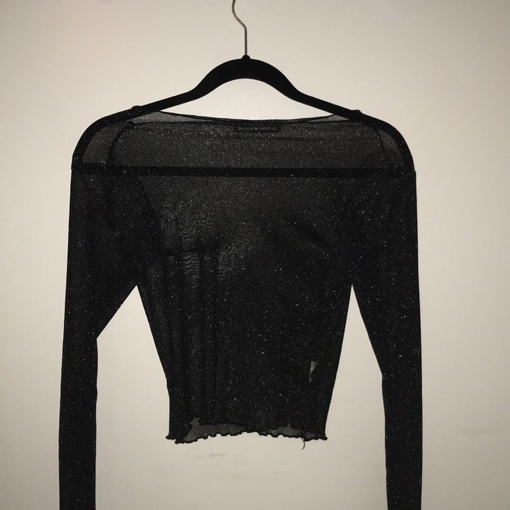Brandy Melville sparkly long sleeve crop top